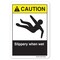 Signmission ANSI Caution Sign, Slippery When Wet, 10in X 7in Rigid Plastic, 7" H, 10" W, Landscape OS-CS-P-710-L-19791 - alternate 1